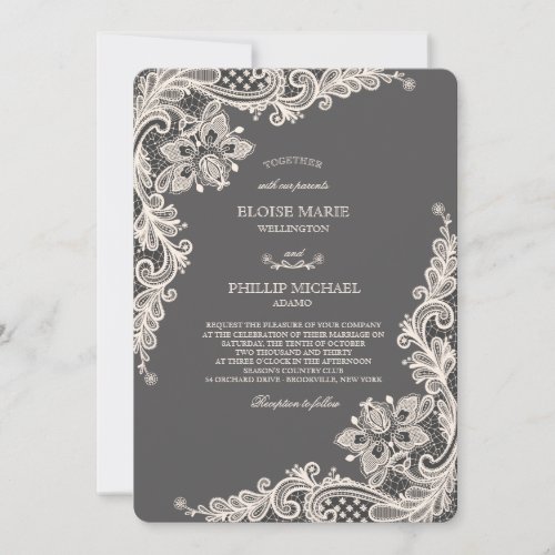 Chalkboard Romance Wedding Invitation