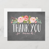 Chalkboard Rose Garden | Thank You Card (Front/Back)
