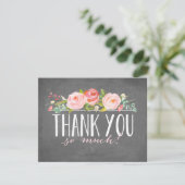 Chalkboard Rose Garden | Thank You Card (Standing Front)