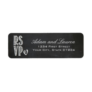 Chalkboard RSVP Address Labels