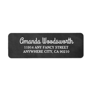 Chalkboard Rustic Wedding Return Address Labels