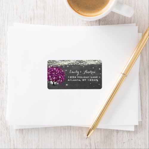 Chalkboard Sangria Wine Heart Leaf Tree Label