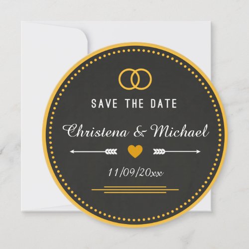 Chalkboard Save The Date Announcement 3