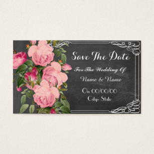 Save The Date Business Cards Templates Zazzle Chalkboard Save The Date Business Card