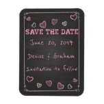 Chalkboard Save the Date Magnet