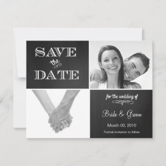 Chalkboard Save the Date Photo Announcement