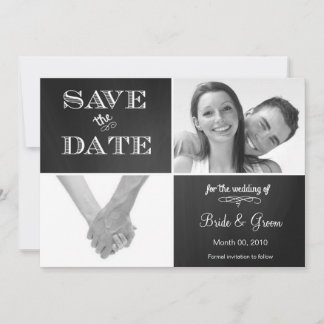 Chalkboard Save the Date Photo Announcement 5x7