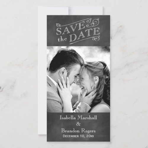 Chalkboard Save the Date Photo Card