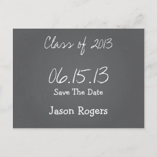 Chalkboard Save The Date Postcard