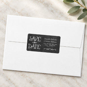 Chalkboard Save the Date Wedding Address Label