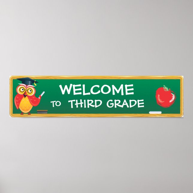 Chalkboard School Banner Poster (Front)