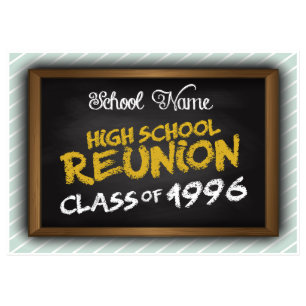 Chalkboard School Class Reunion Party Banner