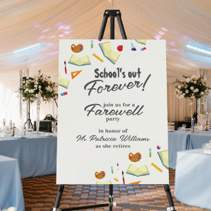 Chalkboard School Farewell Retired Teacher Party Foam Board