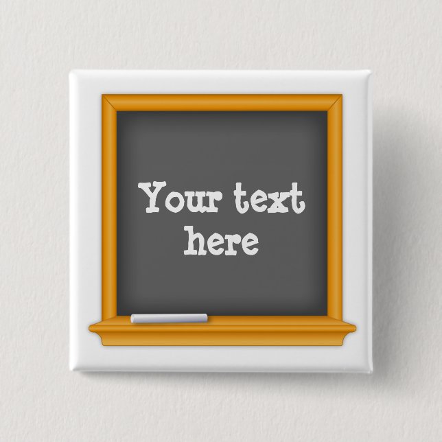 Chalkboard School Spirit Badge Button (Front)