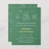 Chalkboard Science Birthday Party Invitations (Front/Back)