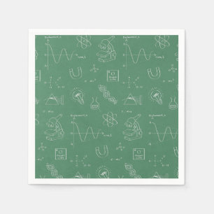 Chalkboard Science Pattern Birthday Party Supplies Napkins