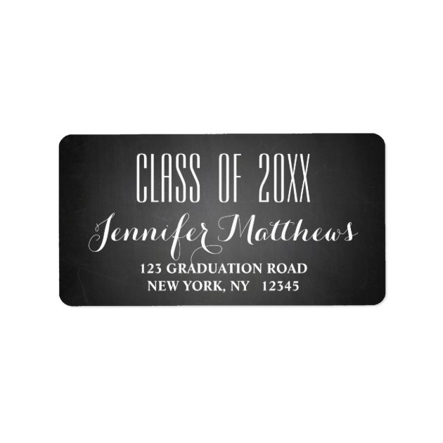 Chalkboard Script | Graduation Address Label