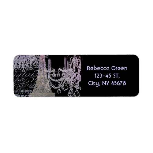 chalkboard scripts chandelier paris eiffel tower label