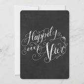 Chalkboard Scroll Couples Shower Calligraphy Invitation (Back)