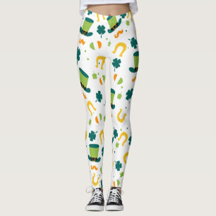  Chalkboard Shamrock St. Patrick's Day Leggings
