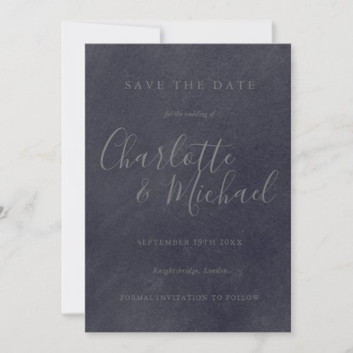 Chalkboard Signature Wedding Save the Date Card