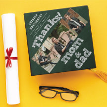 Chalkboard Sketch Thanks Mom & Dad Modern 3 Photo