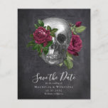 Chalkboard Skull Gothic Halloween Save the Date