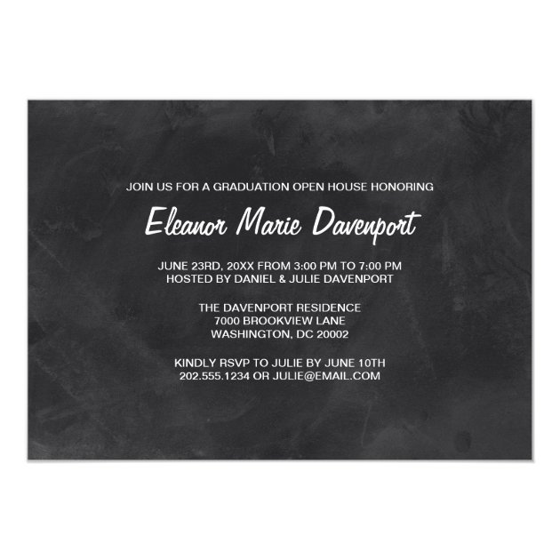 Chalkboard Snapshots | Photo Graduation Party Card
