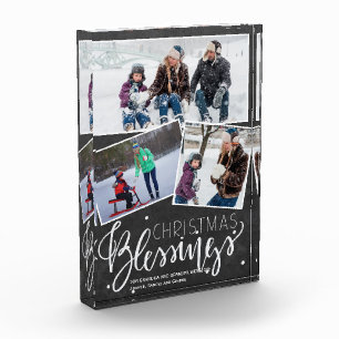 Chalkboard Snow with Christmas Blessings 3 Photos