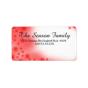Chalkboard Snowflakes address label