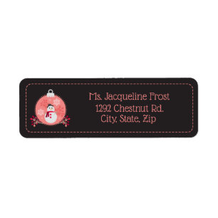 Chalkboard Snowman Label