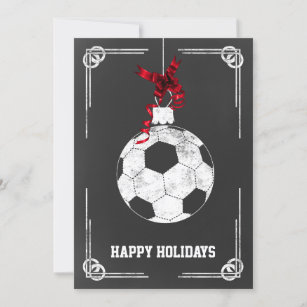 Surround Soccer Football Outlines Sports Holiday Holiday Merry Christmas Congrats Card Xmas Letter Message