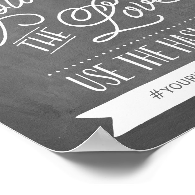 Chalkboard Social Media Hashtag | Wedding Decor