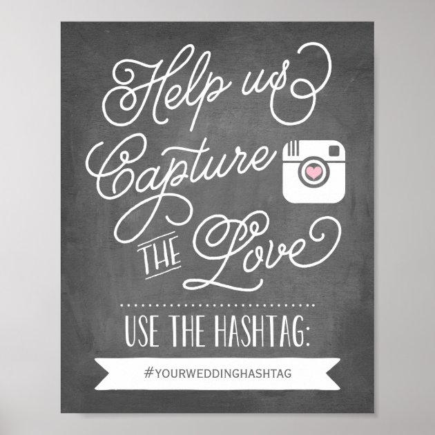 Chalkboard Social Media Hashtag | Wedding Decor