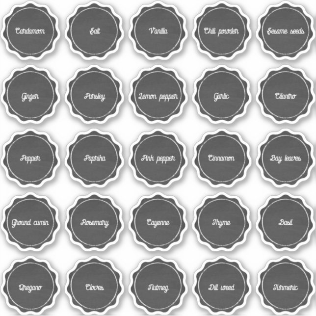 Chalkboard spice labels (Front)