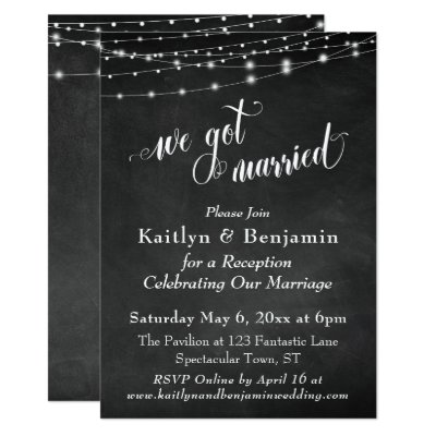 post wedding reception only photo template invite zazzle com