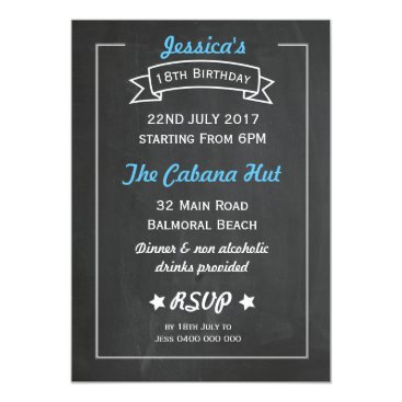 Chalkboard Style Birthday Invitation Chalkboard Style Birthday Invitation