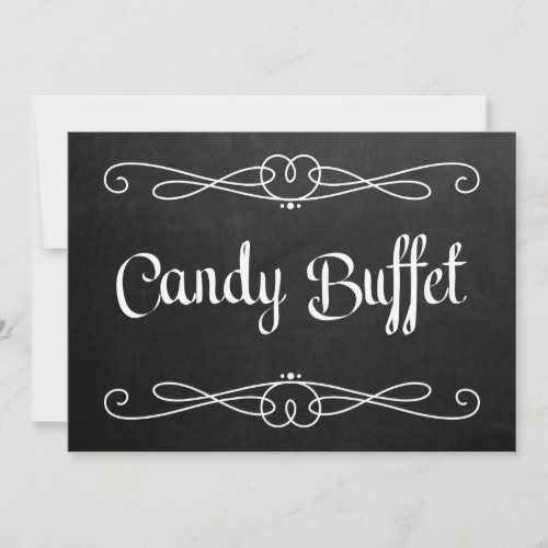 Chalkboard Style Candy Buffet Wedding Sign Invitation