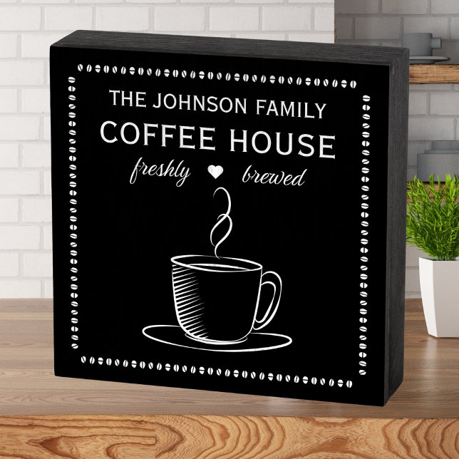 Chalkboard Style Coffee House Wooden Box Sign (Creator Uploaded)
