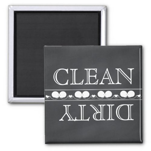 Chalkboard Style Dishwasher Magnet Clean  Dirty