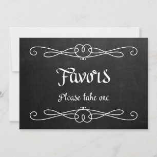 Chalkboard Style "Favors" Wedding Sign