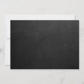 Chalkboard Style "Guest Book" Wedding Sign Invitation (Back)