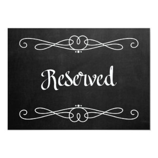 Chalkboard Style "Reserved" Wedding Sign Invitation