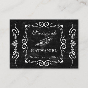 Chalkboard Style Rustic Swirl Gift Registry Cards