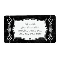 Chalkboard Style Rustic Swirl Matching Address Label