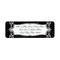 Chalkboard Style Rustic Swirl Matching Address Label