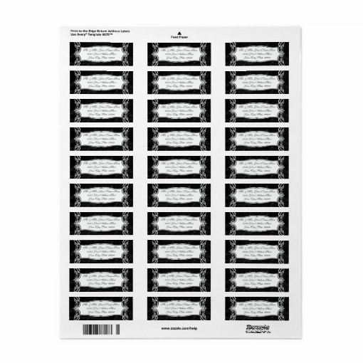 Chalkboard Style Rustic Swirl Matching Address Label | Zazzle