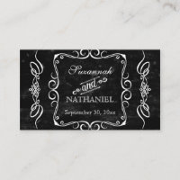 Chalkboard Style Rustic Swirl Table Seating Cards