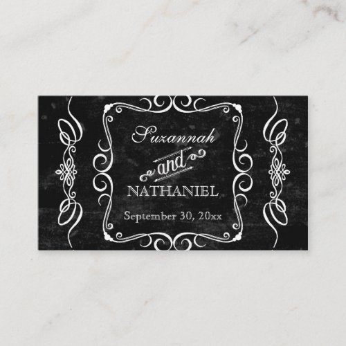 Chalkboard Style Rustic Swirl Table Seating Cards