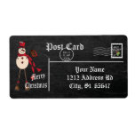 Chalkboard Style Snowman - Red Label